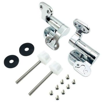 Heritage HY-WL8045W Solid Wood Toilet Seat Hinge Set Top Fixing 