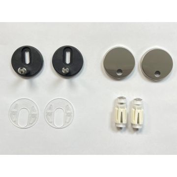 Toilet Seat Top Fixing Hinges In Chrome 