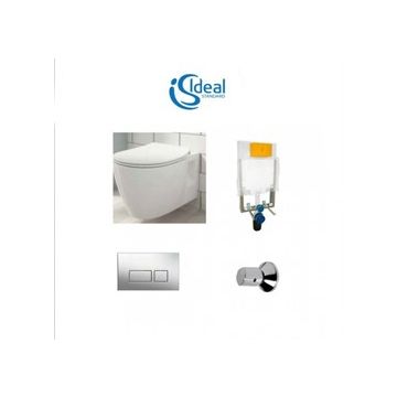 Ideal Standard Concept Wall-Hung WC + Grohe Concealed Cistern Set E785301