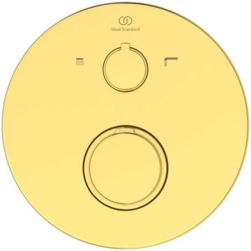 Ideal Standard Ceratherm T100 Flush Mount Kit A5814A2 for Concealed Bath Thermostat Kit 2, Brushed Gold