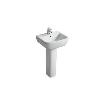 Ideal Standard  Tempo 55cm pedestal basin - one taphole  T058601

The Ideal Standard Tempo 55cm Washbasin offers a clean, organic look with a soft-geometric shape that perfectly blends square and curve lines. Designed by the renowned studio Robin Levien