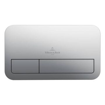 Villeroy and Boch ViConnect Brushed Chrome Dual Flush Plate - 92249069