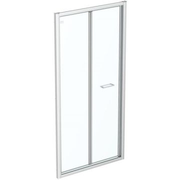 Ideal Standard  Connect 2 1000mm bifold door with Idealclean clear glass - bright silver finish  K9280EO