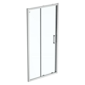 Ideal Standard  Connect 2 1000mm slider door with Idealclean clear glass - bright silver finish  K9394EO