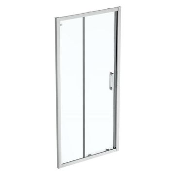 Ideal Standard  Connect 2 800mm side panel with Idealclean clear glass - bright silver finish  K9415EO