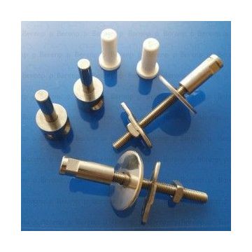 Keramag 4U 598113000 set of 2 hinges for toilet seat chrome