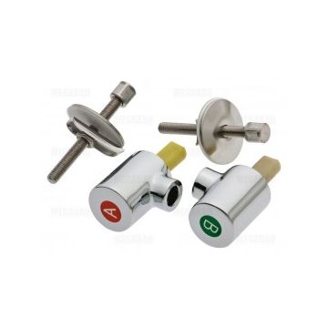 Keramag Renova Nr. Plan 1 - 598157 000 Silk set of two hinges for toilet seat chrome Soft Close