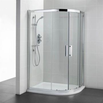 Ideal Standard  Synergy 900 x 800 Offset Quadrant Enclosure - IdealClean Clear Glass  L6286EO
