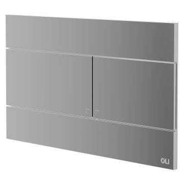 OLI Slim Chrome 255mm Flush Plate with Rectangular Push Buttons 659044