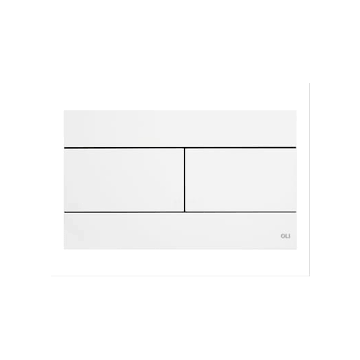 OLI Slim White 255mm Flush Plate with Rectangular Push Buttons 659041