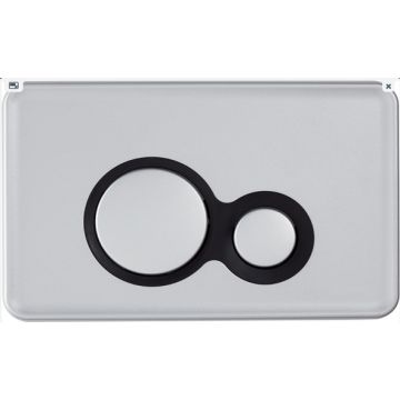 OTTO Control Plate,Satin frame/button- Black ring Product Width: 270 mm Height: 170 mm
