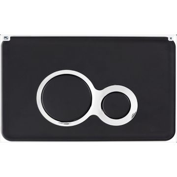 OTTO Control Plate, Soft Black frame/button- Chrome ring 