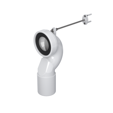 SWAN NECK WC PAN CONNECTOR 90 Ø 100mm OUTLET DIMENSIONS 59 × 38 × 37 cm 110388