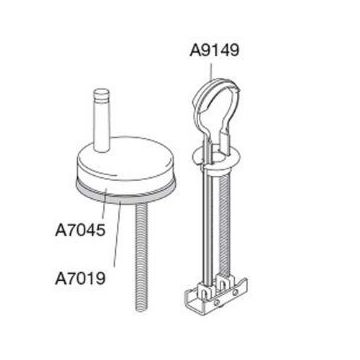 Pressalit 2 864 Universal Toggle Toilet Seat Hinge - DB5999