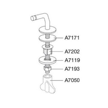 Pressalit 716 Universal Toilet Seat Hinge - D94999