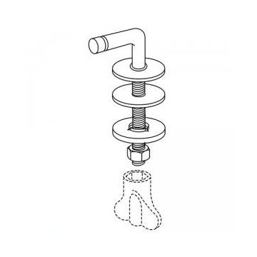Pressalit BD6999 D Objecta set of hard chrome hinges