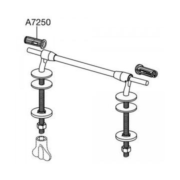 Pressalit BY3999 Projecta set adjustable hinges continuous pen chrome