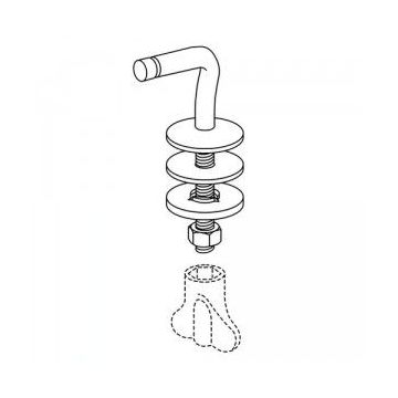Pressalit D08999 300 set of hard chrome hinges