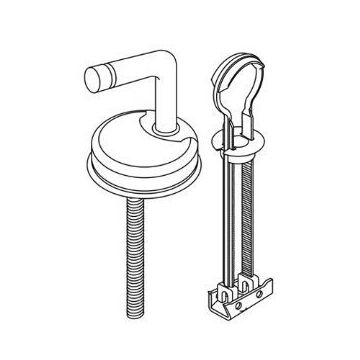 Pressalit Objecta D 172 Universal Toggle Toilet Seat Hinges and Fittings - BQ6P999 