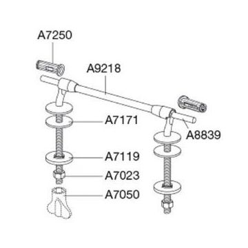 Pressalit Projecta D 171 Universal Institutional Toilet Seat Fittings and Hinges  - D31999
