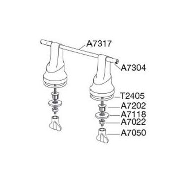 Pressalit Projecta Pro 896 Raised Toilet Seat Hinges and Fixings Set - DC9999