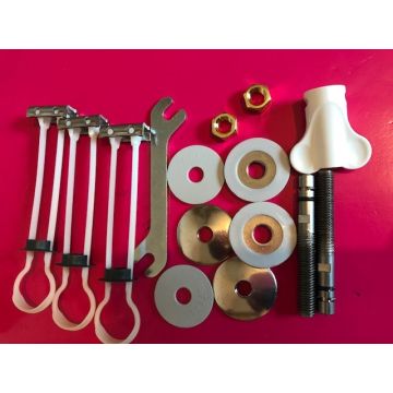 Pressalit D98999 Plan set of hard chrome Toilet Seat hinges