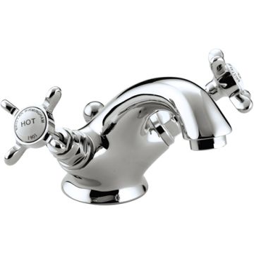 The Bristan 231816, a classic component of the traditional Bristan 1901 Basin Mixer Gold. This highly regarded bathroom tap features dual crosshead handles and a distinctive Edwardian-era aesthetic. It utilizes high-specification 1/2-inch quarter-turn cer