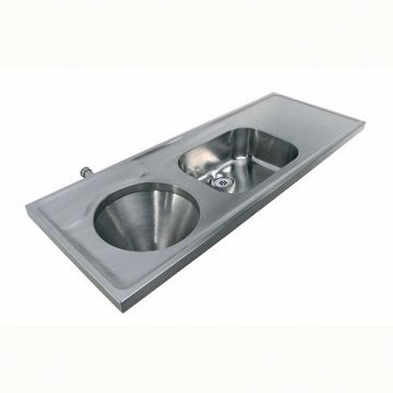 Twyford.Right.hand.drainer,.back.inlet.including.waste.PS8108SS..