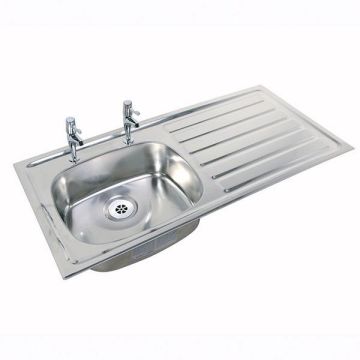 Twyford.PS8601SS.Inset.Sgl.Sink.RH.Drainer.2TH.SS..