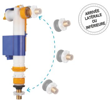 Regiplast Hydraulic float valve with lateral or lower supply (ref.0900)

Quiet float valve, 3/8 "brass side or bottom feed,

Hydraulic closing, adjustable water level, compact, fast filling 0.15 l / sec at 3 bar