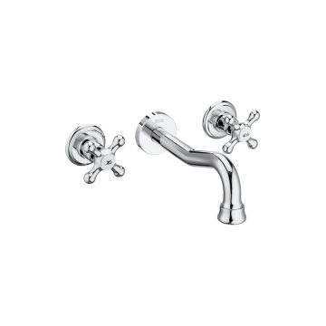 Roca  Carmen twin lever wall-mounted basin mixer A5A474BC00
