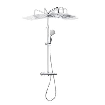 Roca Rectangular Even-T Silver Shower Mixer  A5A2080C00 Chrome