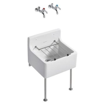 A/Shks S047501 Birch 46cm Cleaners Sink Complete