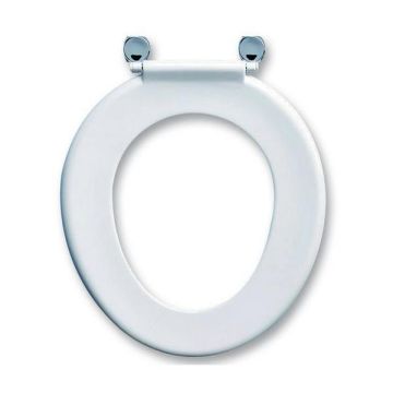 Toilet seat Armitage Shanks Toilet Bakasan toilet seat  with stainless steel rod and chrome plated pillar hinges S406601