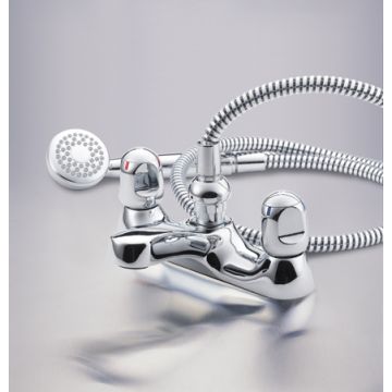 Armitage Shanks S7659AA  Sandringham STD dual control two taphole standard bath shower mixer complete with shower kit - chrome handles OUT OF STOCK
