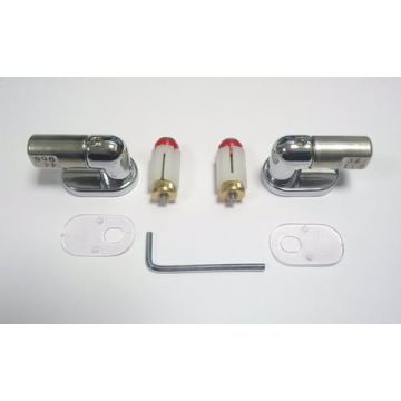 Saneux INDY Soft Close Seat Hinges & Fixings 2005010, used with the Saneux I-line 60633 White Soft Close seat, hinges come in Chrome with erxpansion toggles for top fixing/Mounting