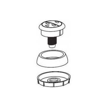 SANIT Actuator dual flush valve chrome SAN0365581  0365581