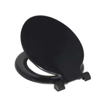 Celmac Calypso dual position plastic toilet seat and cover Black SCA21BL