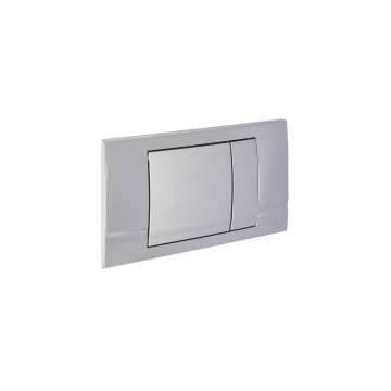 SCHWAB actuation plate RIVA Duo, glossy / matt chromed, two-shot rinse 227700