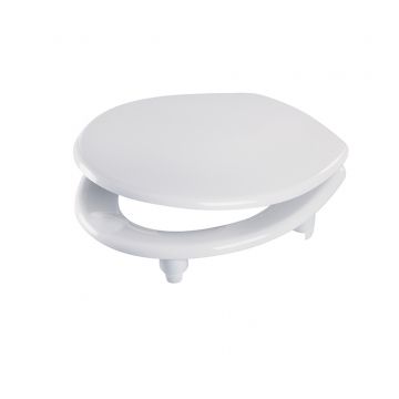 Celeste Pro anti viral seat only with C/P brass hinge - White Wirquin Celeste Pro anti viral seat only with C/P brass hinge - White -SCI51WY
