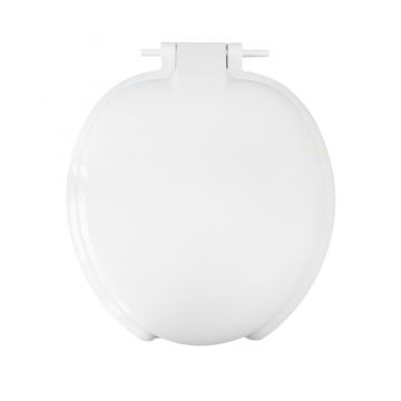 Wirquin Celmac CRESCENT ADULT "A" Toilet Seat - Stainless steel hinges, seat and cover with stainless steel hinge - white SCR12WH