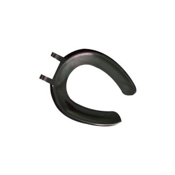Celmac Crescent Adult A Standard Close Toilet Seat Only With Plastic Hinge Black SCR51BL