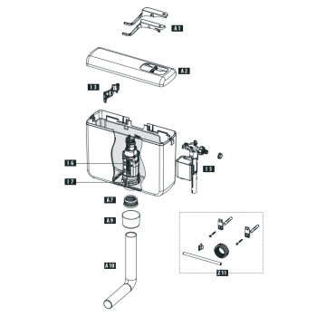  Schwab Exposed flushing cistern AP 412