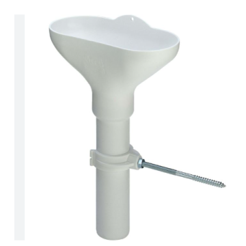 Viega funnel 113698 DN 40 x 240 mm, white plastic, with adjustable tube and wall bracket