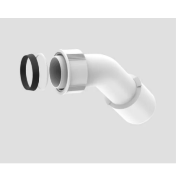 Sanit 01.173.00..0000 Outlet bend with cap nut + 2C conical ring
