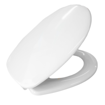 Celmac Rondo Standard Close Toilet Seat & Cover With Stainless Steel Hinge Bottom Fix White SRD18WH