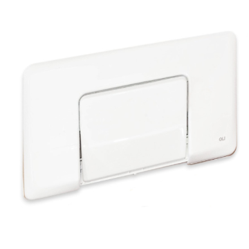 Régiplast / OLI  - Diamante White control flush  plate 114583/ 050023