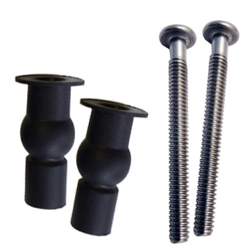 Top Fix Toilet Seat Grommet Set - Black 5029067005020