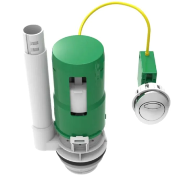 Dudley Victoria Cable Operated Dual Flush Valve With Button 1½" Outlet With Adaptor For 2" Outlet