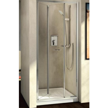 Ideal Standard Spares Kubo 900mm bifold door with Idealclean clear glass - bright silver finish -T7377EO